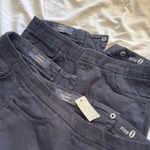 J. Crew Dannie Black Pants Size 0 Lot of 3